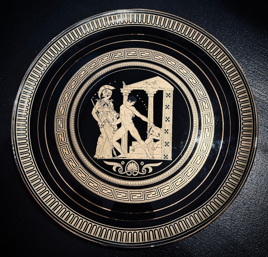 Theseus & Athena Slaying a Minotaur Decorative Hanging Plate