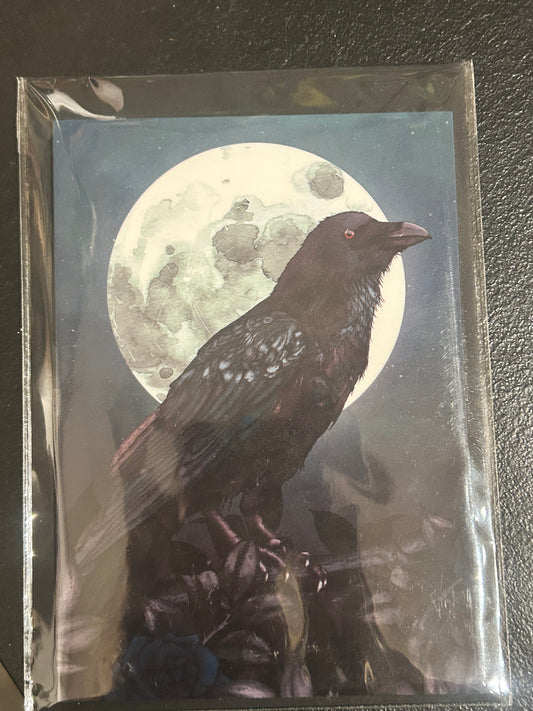 Greeting Card - Raven moon