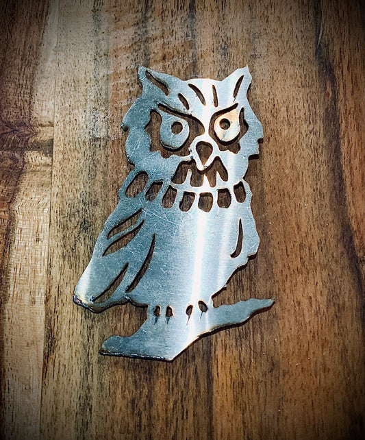 Metal Owl Magnet