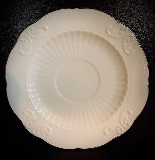 White Ornate Saucer