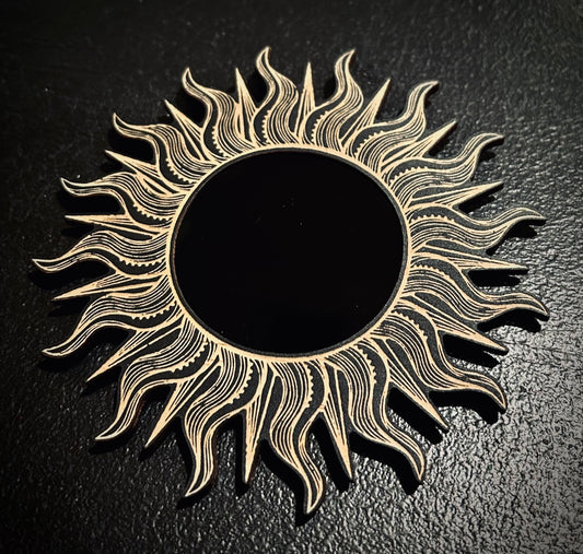 Black Scrying Mirror - Sun