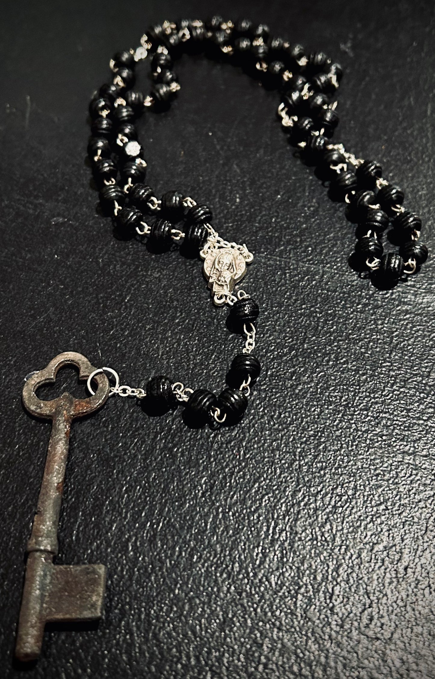 Beaded Rosary with Key