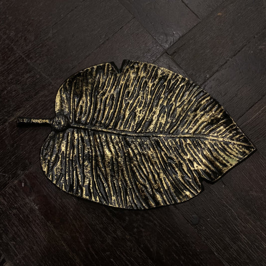 Golden Leaf Incense Plate