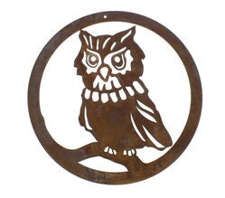 Garden Ornament - Owl in circle